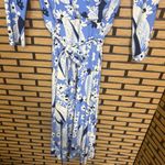 Ralph Lauren Lauren Blue Floral Dress Size 2 Photo 4
