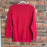 Victoria Jones  womens ugly Christmas holiday embroidered sweater red medium Photo 3