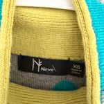Neve 1/4 Zip Sweater Merino Wool Blend Womens Pullover XS Nordic Ski Artsy Blue Photo 4