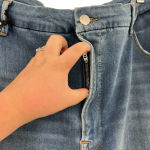 Good American x Zara Classic Bootcut Jeans Medium Wash Plus Size 30 Photo 4