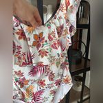 Ralph Lauren  plus size off shoulder ruffle one piece swimsuit floral tropical Photo 7