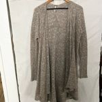 Free People Beached Shell Tan Open Front Cardigan Sweater Wool Blend Photo 3