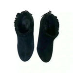 ALDO  Woman’s Black Suede Lacovone Ruffle Boots/Booties Photo 1