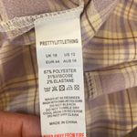 Pretty Little Thing Plaid Long Sleeve Button Down Lilac Shirt Dress NWT Sz 16 Photo 12