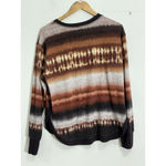 Womans Les Serein Long Sleeve Purple Orange Pullover Casual Sweater Large Photo 1