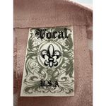 Vocal Vest Womens XL Pink Open Cardigan Lace Suede Coquette Whimsy Sheer Photo 4