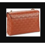 Valentino By Mario Valentino Isabelle Dollaro Leather Crossbody BrownstoneGilt W Brown Photo 2