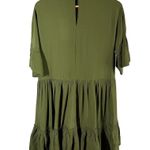 Scotch & Soda Ruffle Tiered Short Sleeve Mini Dress Size Medium US 8 Army Green Photo 1
