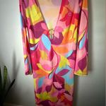 Trina Turk Echo Mesh Retro Multi Maxi Swim Coverup Dress Photo 2