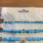 D'Bello Accessories Evil Eye Charm Good Luck Protection Blue Beaded Bracelet NWT Photo 2
