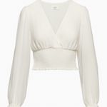 Wilfred Aritzia Wistful Blouse in Light Birch Size 2XS Photo 4