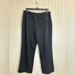 346 Brooks Brothers stretch Women's Elegant Black Wide Leg Trouser.98%wool Size 12 Photo 1