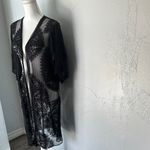 Chic Black Sheer Lace Cardigan Size undefined Photo 2