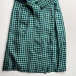 Elizabeth McKay Dress Green & Blue Silk Circle Print Wrap Around sz 6 Photo 3