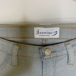 Jasmine Gray Deadstock Low Rise Flare Jeans Pink Floral Embroidery Sz 7/8 Photo 4