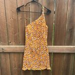 Faithfull the Brand Faithful The Brand Terre Mer One Shoulder Floral Orange Mini Dress Size 4 NWT Photo 11