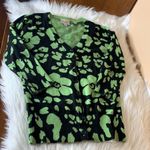 ECI  Black & Green Floral Cardigan Size Small Photo 9
