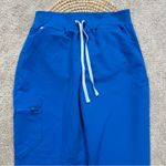 FIGS Women’s High Waisted Zamora Jogger Scrub Pants Pull On in Royal Blue MT Photo 3