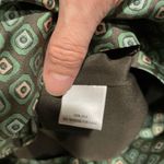 Adrienne Vittadini Y2K silk pleated green brown midi skirt flare  Photo 3