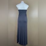 Casa Lee Gray Tie Detail Maxi Dress Beach Swim Bathing Suit Coverup Small Photo 5