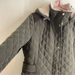Laundry by Shelli Segal Faux Fur Lined Hooded Quilted Coat Green size XL Photo 2