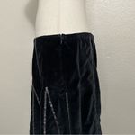Soft Surroundings NWOT Black Velvet Sequins A-Line Flare Skirt Photo 3