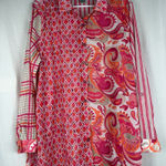 Multiples  Pink and Orange Striped Shirt Photo 0