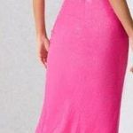 Lillie Rubin Strapless Feather Sequinned Maxi Dress Barbie Pink Women's Size 8 Photo 1