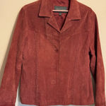Van Heusen Vintage Leather  Western Burgundy Blazer Photo 0