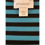 Avenue Black and Blue Stripe Tiered Maxi Dress Size 26/28 Photo 5