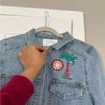 Anthropologie x Mare Mare embroidered light weight denim button down top Photo 5