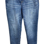 Maurice's Womens Blue Denim Jeans Size 7 8 Slim Fit Stretch Medium Wash Photo 0