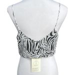 Urban Renewal Remnants Mesh Zebra Cropped Tank Top Black White Size Large Photo 1