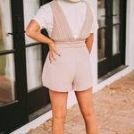 These Three Boutique Mauve Linen Pocket Romper Photo 4