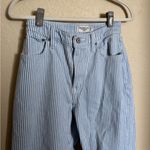 Abercrombie & Fitch Curve Love high rise 90s relaxed jeans size 25 striped blue Photo 2