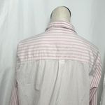 American Eagle  Outfitters Pink Striped Clubhouse Cropped Button Down Shirt M Photo 6
