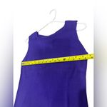 Vintage CLIO Silk & Cotton Beaded Fringe Top M Purple Square Neck Tank Pullover Size M Photo 4