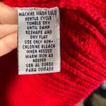 Cabin creek Vintage Red Knit Cardigan Sweater Womens Large Longline Ramie Cotton Photo 8