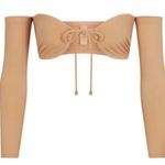 SKIMS  Long Sleeve Bikini Top Ochre Size Medium Photo 0