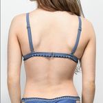 DAMSEL Blanket Stitch 2 PC Bikini Set size Small Blue Photo 2