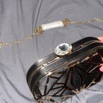 Frame Clutch Small-gold Jewel Metal  lift-clasp closure. Photo 1