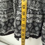 Vintage Y2K Mini Dress Babydoll Top Ruffles Striped Paisley Summer Boho Beach L Black Size L Photo 7