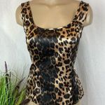 Alex Evenings  Cheetah Print Sleeveless Satin Tank Top M Photo 0