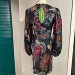 Farm Rio  NWT Sparkle Flowers Black Satin Mini Dress - small ($225) Photo 10