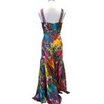 Vintage Formal Dress Small Y2K Long Maxi Holiday Party Colorful Beaded Tropical Pink Photo 13
