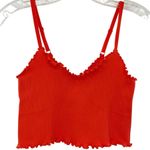 Aerie Red Seamless Rib Corset Bra Top Photo 0