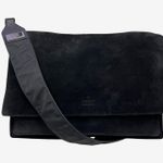 Gucci Black Suede Shoulder Bag 001 3266 Vintage Messenger Style Made In Italy Photo 0