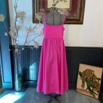 Old Navy  Fit & Flare Cotton Combination Midi Dress Pink Petunia- Sz 3X 💚🎀 Photo 7