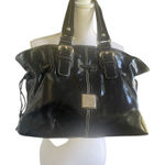 Dooney & Bourke Medium Chiara Patent Leather Drawstring Satchel Bag Black Photo 0