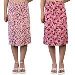 Christopher & Banks Vintage 90s Pink Reversible Floral Skirt Photo 1